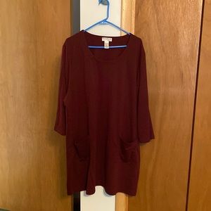 Northstyle, Size 3X, Burgundy Tunic